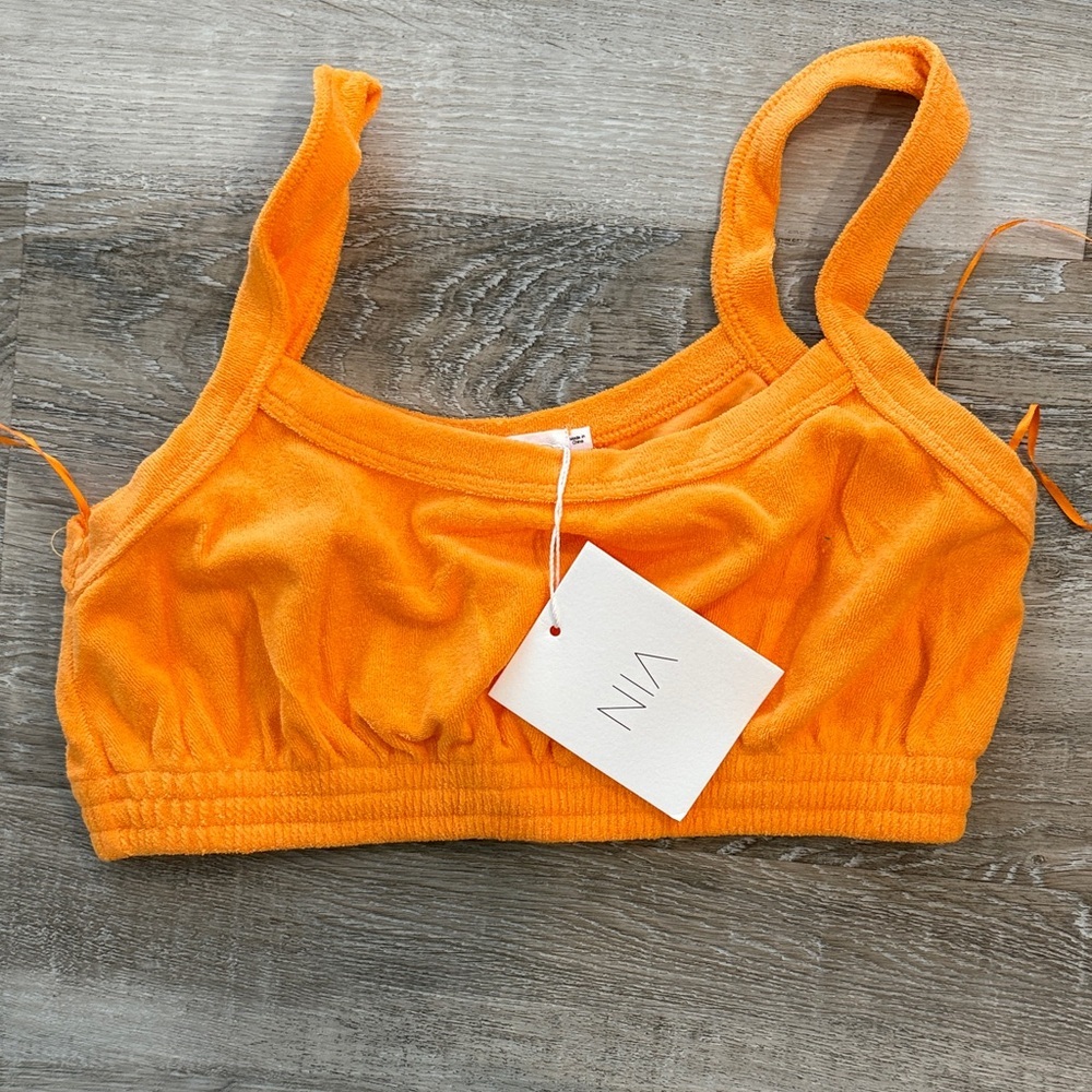 NWT NIA Women's Orange Bralette sz s - Picture 1 of 4